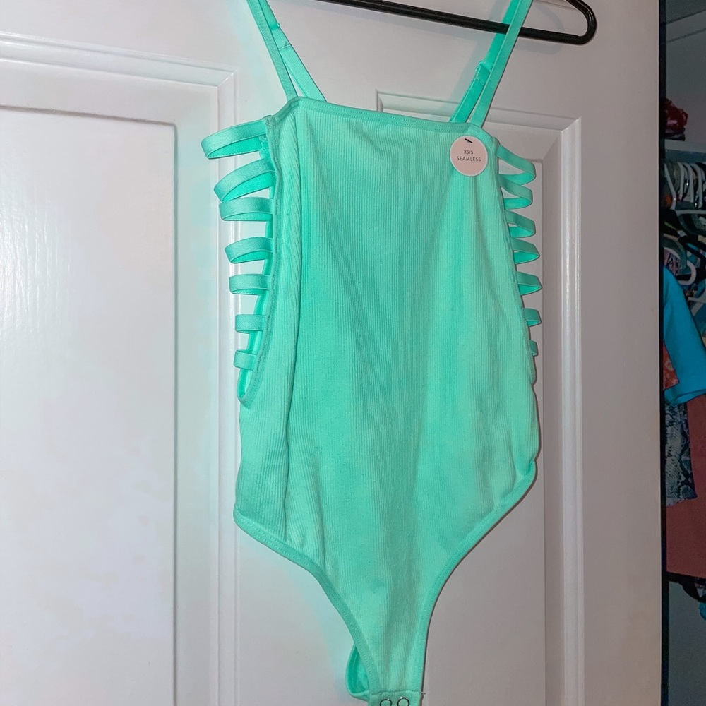 Aqua bodysuit- forever 21